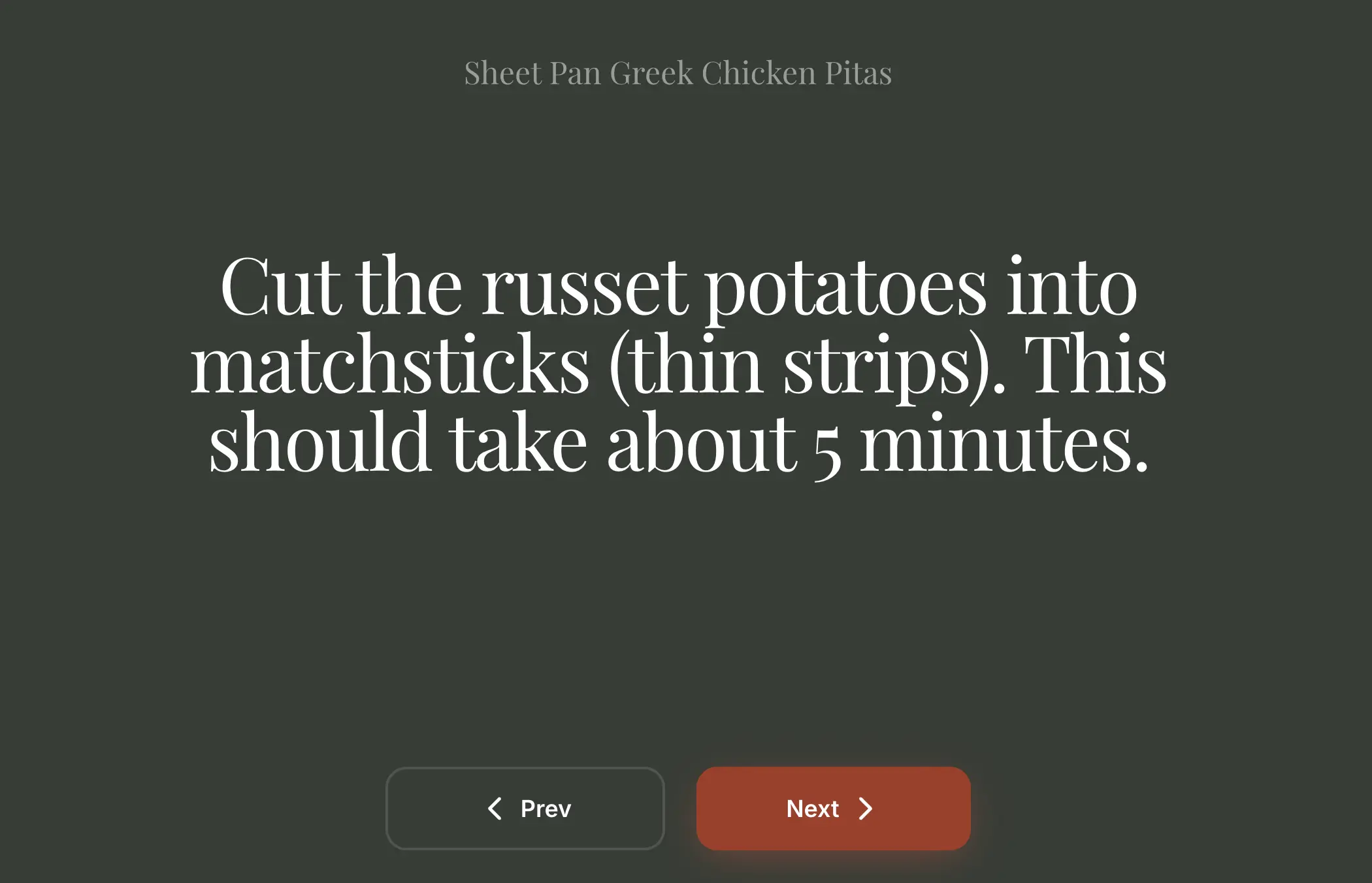 Cotta cook mode with guided instructions